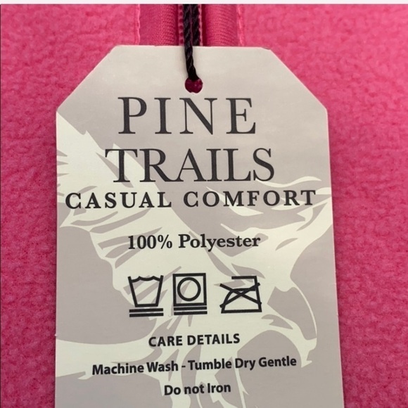 Pine Trails Women’s fleece full zip vest pink medium - Picture 7 of 8